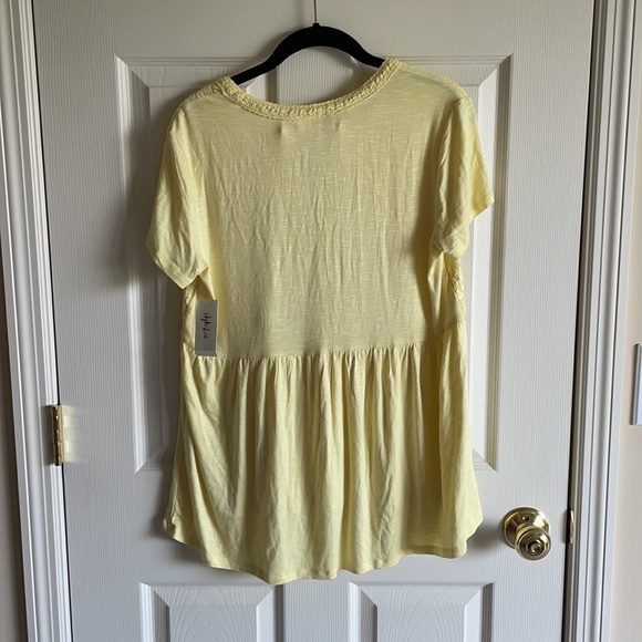 Style & Co Yellow Babydoll top - Picture 4 of 4